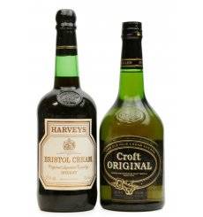 Harveys Bristol Cream Sherry (70cl) & Croft Original Sherry (75cl)