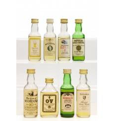 Assorted Miniatures x8 - Incl. Rosebank 8 Years Old