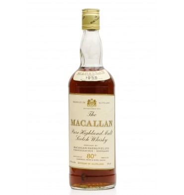 Macallan 1958 - 80° Proof - Campbell, Hope & King
