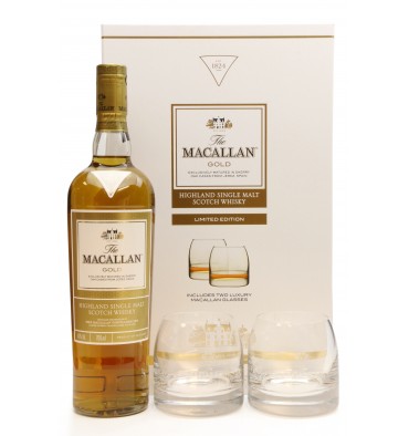 Macallan Gold Limited Edition With 2 Macallan Glasses Just Whisky Auctions