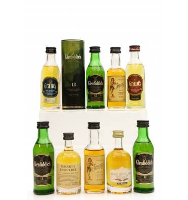 Assorted Whisky/Rum Miniatures X9