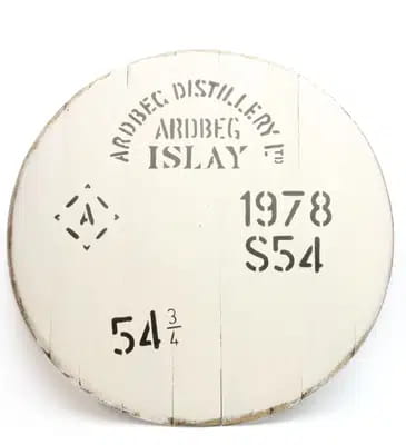 Ardbeg Decorative Cask End For Auction