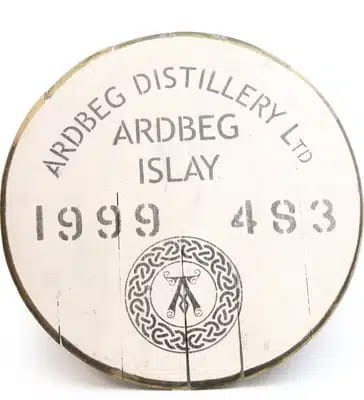Ardbeg Decorative Cask End For Auction