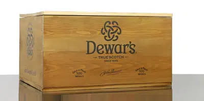 Dewars Branded Wooden Crate