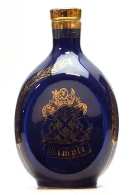 Dimple Pinch Blue Decanter For Auction