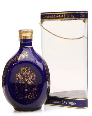 Dimple Pinch Blue Decanter