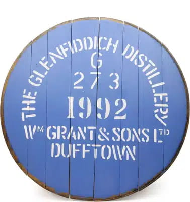 Glenfiddich Decorative Cask End For Auction