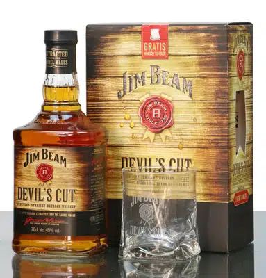 Jim Beam Devils Cut Bourbon Presentation Poker Set