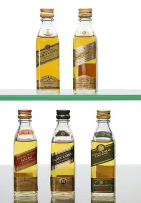 Johnnie Walker Miniatures x5 For Auction