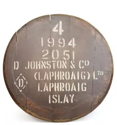 Laphroaig Decorative Cask End For Auction