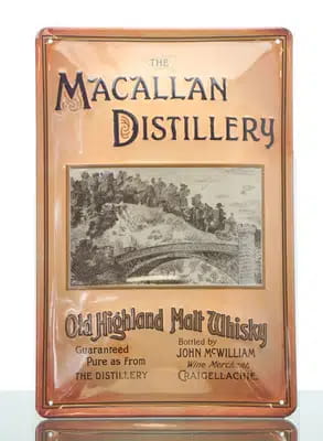 Macallan Metal Plaque For Auction