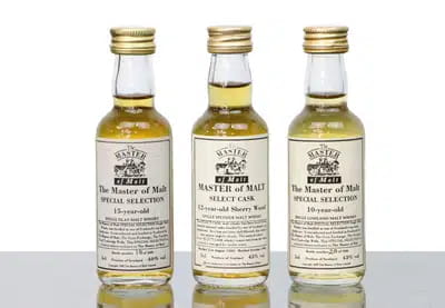 Master Of Malt Miniatures X3  For Auction