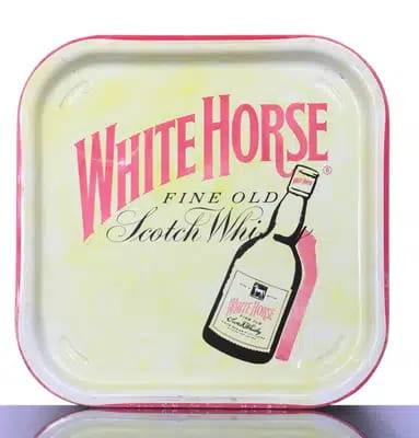 White Horse Metal Tray