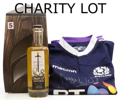 Annandale Man O' Sword First Bottling | Doddie Weir Charity Bottle & Signed Rugby Top For Auction