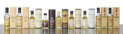 Assorted Blended Miniatures x 9 inc Balvenie 15 years old Single Barrel For Auction