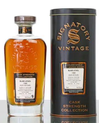 Blair Athol 28 Years Old 1988 Signatory Vintage Cask Strength Collection