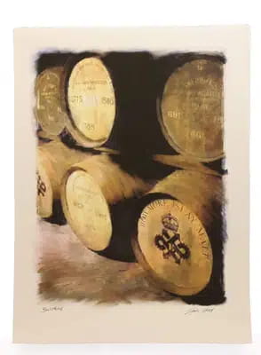 Bowmore Distillery Print Hand Signed by Artist Ian Gray 300g Watercolour Paper