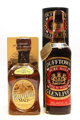 Cardhu 12 Years Old Pure Malt & Dufftown Glenlivet 8 Years Old Pure Malt For Auction