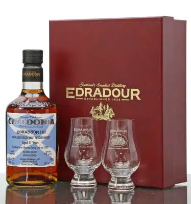 Edradour 11 Years Old 1997 Dougie MacLeans Caledonia The Inaugural Cask With Glasses x 2