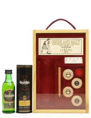 Gklenfiddich 12 Years Old | Special Reserve Miniature & Indoor Curling Set For Auction