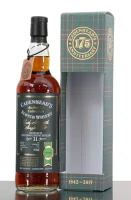 Glen Grant Glenlivet 31 Years Old 1985 Cadenhead Authentic Collection 175th Anniversary