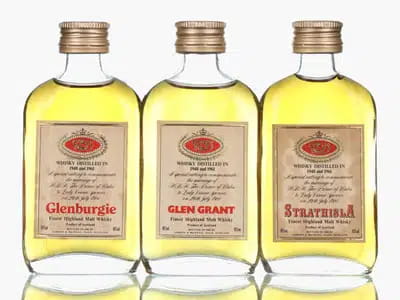 Glenburgie, Glen Grant, & Strathisla 1948 & 1961 | G&M Royal Wedding 1981 | Miniatures (x3) For Auction