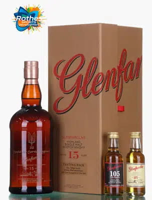 Glenfarclas Tasting Pack 15 Years Old with 105 & 25 Years Old Miniatures | 22nd Special Air Service (SAS) Regiment For Auction