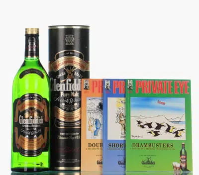 Glenfiddich Special Old Reserve Pure Malt Private Eye Books x3