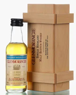 Glenmorangie Burgundy Wood Finish | Miniature Incl Wooden Presentation Box For Auction