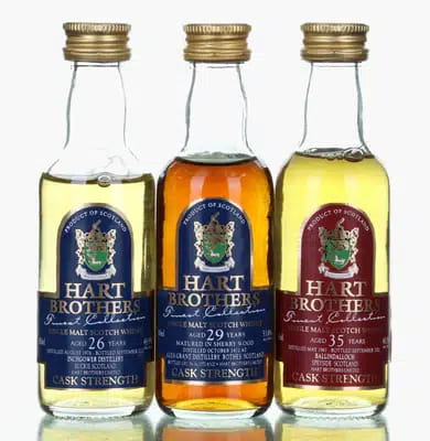 Hart Brothers Single Malt Miniatures | Finest Collection | Incl Glen Grant 29 Years Old (x3) For Auction