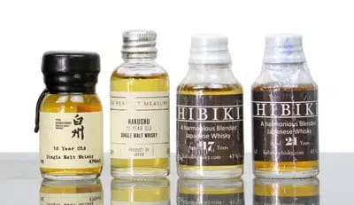 Hibiki 17, 21, Hakushu 12 & 18 Years Old | Japanese Sample Miniatures (4x 3cl) For Auction