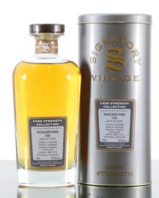 Highland Park 21 Years Old 1986 Signatory Vintage Cask Strength Collection Cask No2280