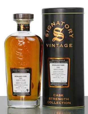 Highland Park 23 Years Old 1990 Signatory Vintage Cask Strength Collection