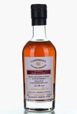 Invergordon 18 Years Old 2007 2025 Cadenheads Oloroso Cask Matured Natural Strength