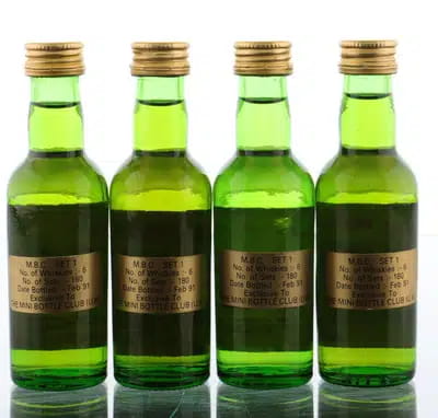 James MacArthur's Single Malt & Grains | 1991 Mini Bottle Club UK Set 1 (4x5cl) For Auction