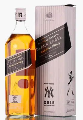 Johnnie Walker 12 Year Old Black Label New York Yankees 2018 75cl