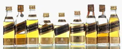 Johnnie Walker Black Label Miniatures | Incl UK, Swtizerland, Italy & USA Circa-1930s (x9) For Auction