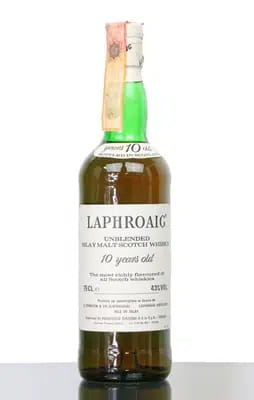 Laphroaig 10 Years Old 'Unblended' | Pre Royal Warrant Italian Import (75cl) For Auction