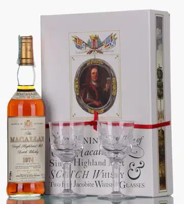 Macallan 18 Years Old 1974 | Jacobite Set With Glasses (Giovinetti & Figli) For Auction