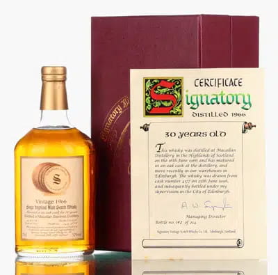 Macallan 30 Years Old 1966 | 1996 Signatory Vintage Cask No.4177 For Auction