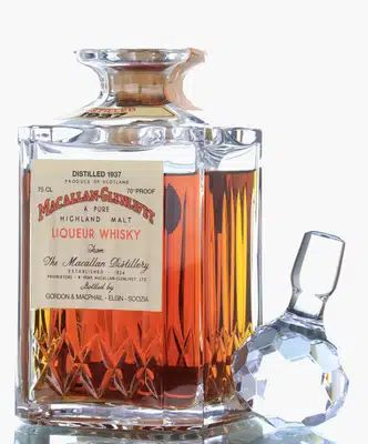 MacallanGlenlivet 1937 GM Edinburgh Crystal Decanter Sestante Import