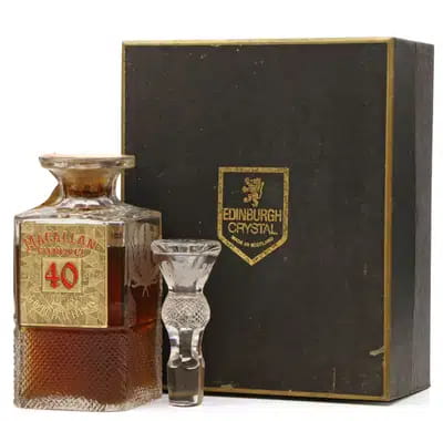 MacallanGlenlivet 40 Years Old Gordon MacPhail Edinburgh Crystal 75cl