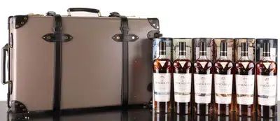 Macallan James Bond 60th Anniversary Release Decades 16 GlobeTrotter Suitcase With Prints