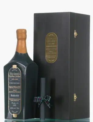MacPhails Queens Golden Jubilee Decanter 2002 GM Rare Aged Malt Scotch Whisky