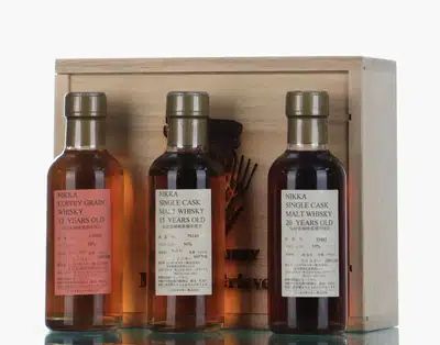 Nikka Whisky Miyagikyo Single Casks Distillery Sample Box Set 3x18cl