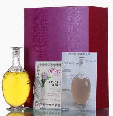 Port Ellen 27 Years Old 1983 | 2010 Silver Seal Crystal Decanter (1 of 2) For Auction