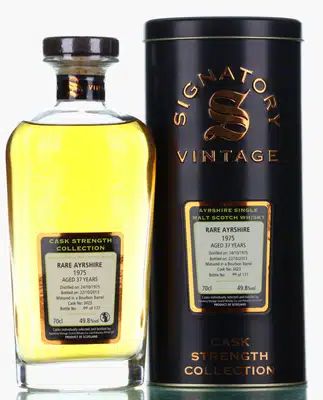 Rare Ayrshire Ladyburn 37 Years Old 1975 2013 Signatory Vintage Cask Strength Collection