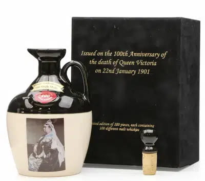 Rutherfords Ceramic Decanter Queen Victoria 100th Anniversary of Death