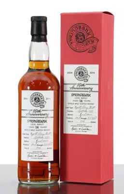Springbank 14 Years Old 1999 Springbank Society 10th Anniversary Local Barley