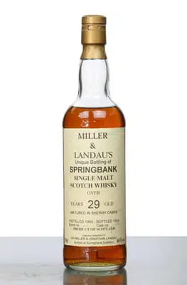 Springbank 29 Years Old 1965 Miller Landaus Unique Distillery Bottling